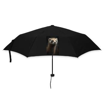 furet mignon portrait - Parapluie standard - noir - Devant