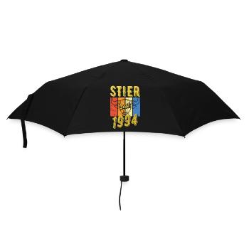 Stier 1994 Geburtstag Sternzeichen Geschenkidee - Regenschirm (klein) - Schwarz - Vorne