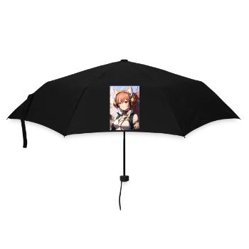 Anime Cat Girl Manga Otaku Waifu - Parapluie standard - noir - Devant