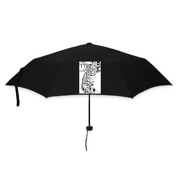 Cat Black & White Cat Shirt Gift - Umbrella (small) - black - Front