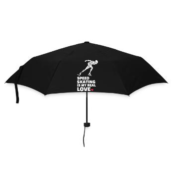 Ich Liebe Eisschnelllauf - Regenschirm (klein) - Schwarz - Vorne