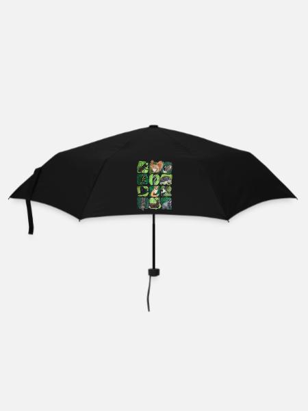 Animaux forestiers Faune Conservation de la nature Nature sauvage Envie de voyager - Parapluie standard - noir