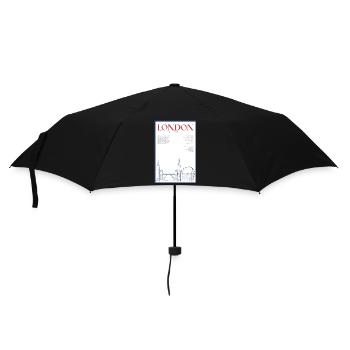 London - Regenschirm (klein) - Schwarz - Vorne