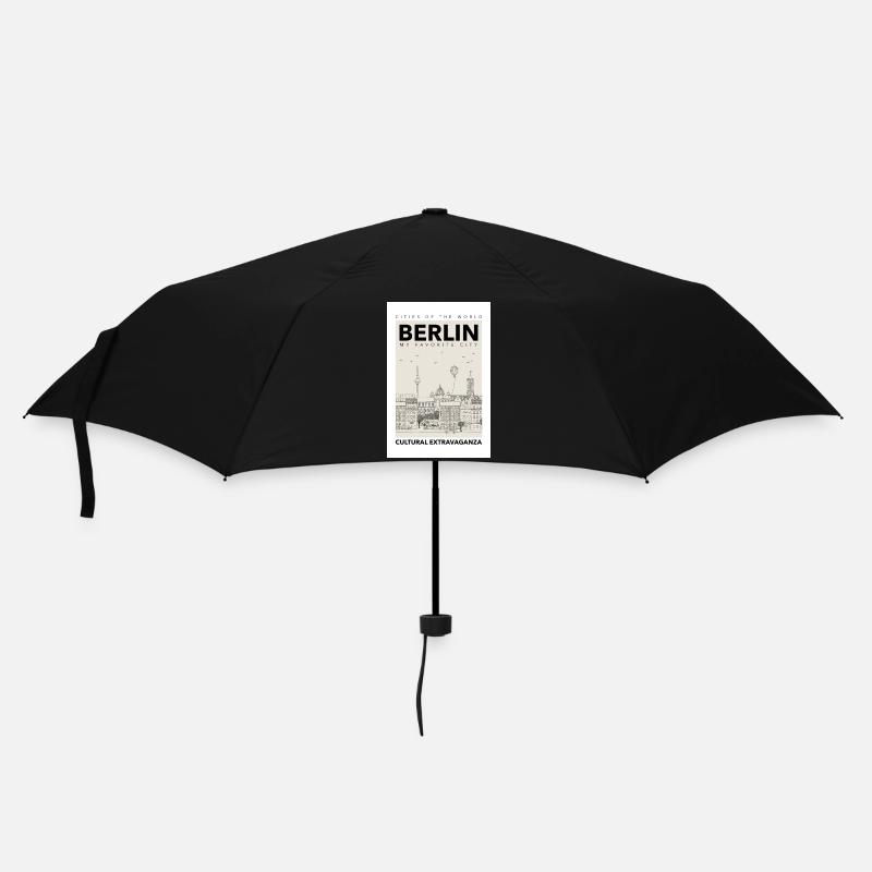 Berlin - Regenschirm (klein) - Schwarz