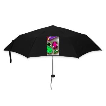 Pierres précieuses colorées - Parapluie standard - noir - Devant