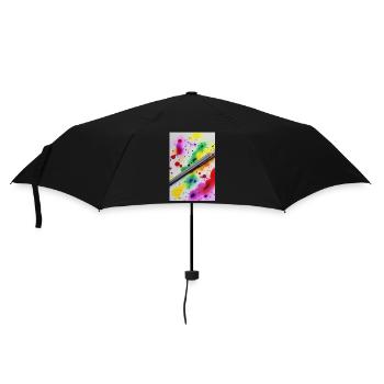 Splashes of paint - Umbrella (small) - black - Front
