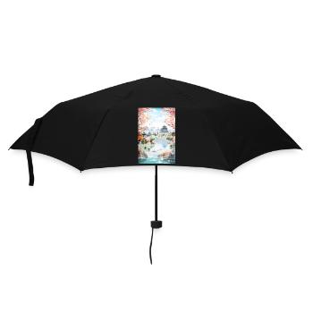 Don du temple du paysage du lac du Japon - Parapluie standard - noir - Devant