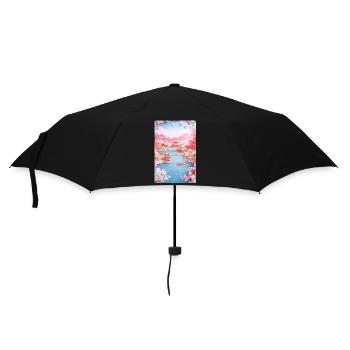 Japan Lake Landscape Nature Gift - Umbrella (small) - black - Front