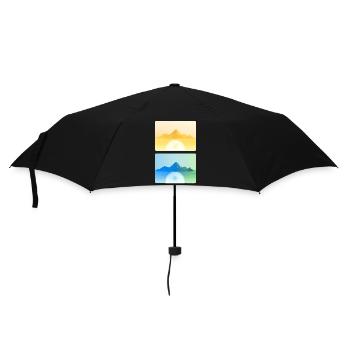 Mountain Landscape Geometric Art - Umbrella (small) - black - Front