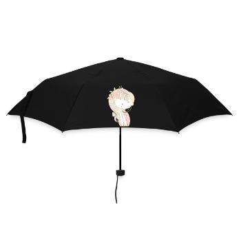 Garten der Seele: Geheimnisse eines verträumten Mädchens - Regenschirm (klein) - Schwarz - Vorne