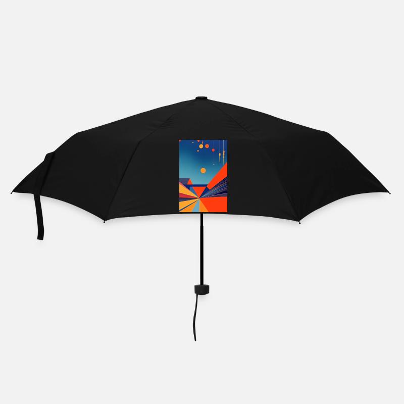 Abstrakte Kunst - Regenschirm (klein) - Schwarz