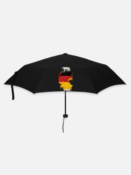 Deutschland Flagge - Regenschirm (klein) - Schwarz