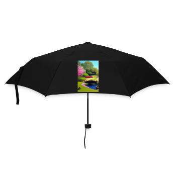 Chinese Zen Garden - Umbrella (small) - black - Front