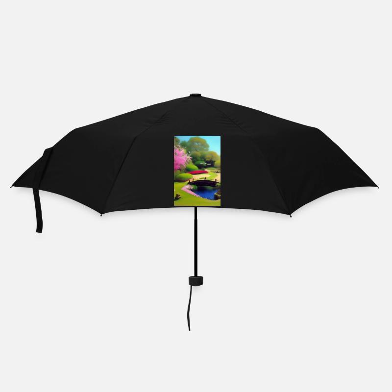 Chinesischer Zen Garten - Regenschirm (klein) - Schwarz