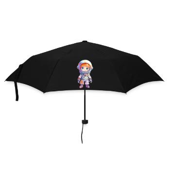 Dessin à l’aquarelle d’astronaute - Parapluie standard - noir - Devant