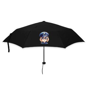 Dessin d’aquarelles de policière - Parapluie standard - noir - Devant