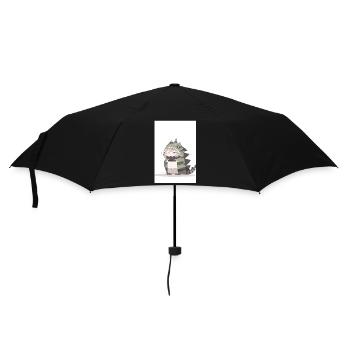 Dino Cutie: Charming Drawing of a Cute Anime Girl - Umbrella (small) - black - Front