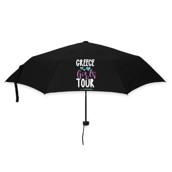 Griechenland Girls Tour - Regenschirm (klein) - Schwarz - Vorne