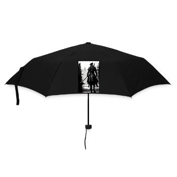Samurai Black and White Design - Umbrella (small) - black - Front