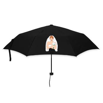 Bride Tribe Brown 2 - Umbrella (small) - black - Front