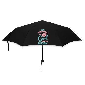 Rugby Player Girls - Umbrella (small) - black - Front