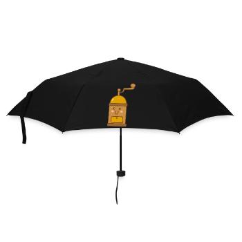 Kawaii Süße Kaffeemühle - Regenschirm (klein) - Schwarz - Vorne