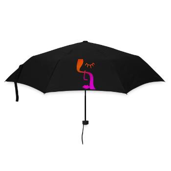 Fashion Cute Vintage Style Trendy 90s Funny Vogue - Umbrella (small) - black - Front