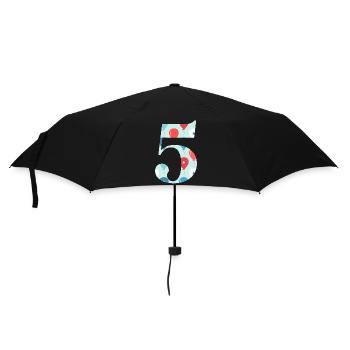 5e anniversaire ballon - Parapluie standard - noir - Devant