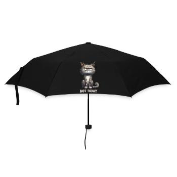Angry Cat Cat Not Today - Umbrella (small) - black - Front