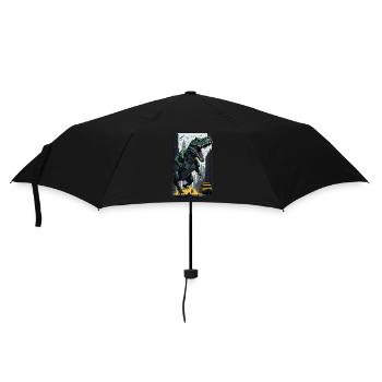 T Rex - Regenschirm (klein) - Schwarz - Vorne
