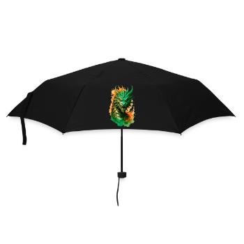 Dragon majestueux en feu - Parapluie standard - noir - Devant