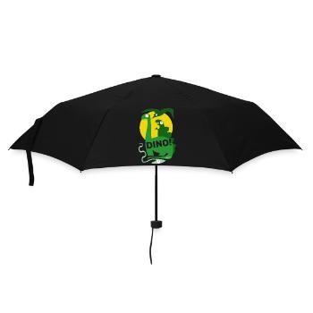 DINO! Dinosaur Brontosaurus Kids Comic - Umbrella (small) - black - Front