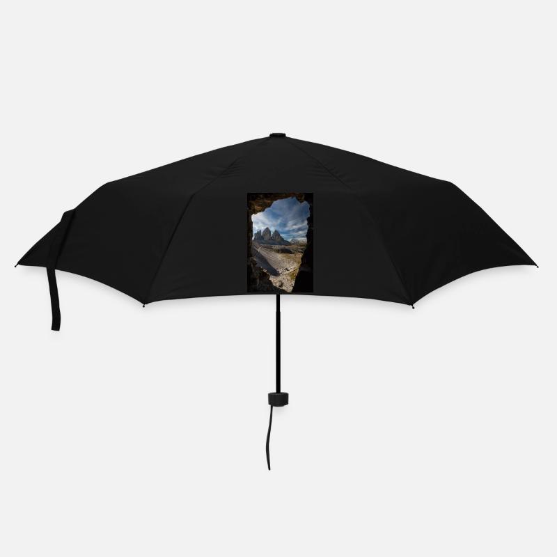 Drei Zinnen - Regenschirm (klein) - Schwarz