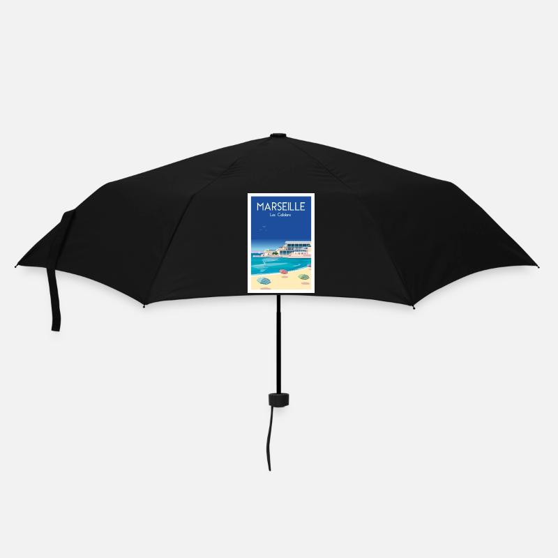 MARSEILLE LES CATALANS - Parapluie standard - noir