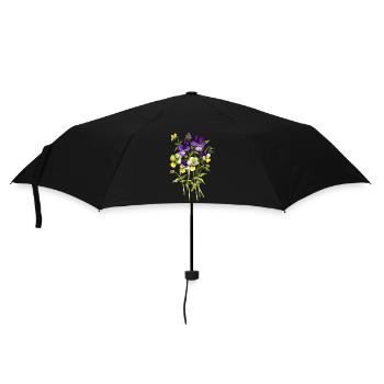Fleur - Parapluie standard - noir - Devant