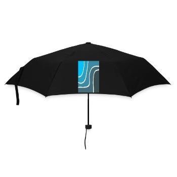 Blue Wave - Regenschirm (klein) - Schwarz - Vorne
