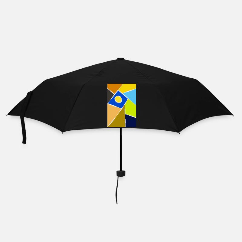 Bunte Kunst - Regenschirm (klein) - Schwarz