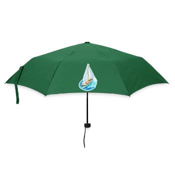 Sailing ship - Umbrella (small) - bottlegreen - Front