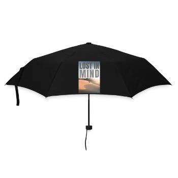 Gedankenverloren in der Wüste - Regenschirm (klein) - Schwarz - Vorne
