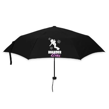 Snowboard Boarder Girl - Planche de piste Girl Woman - Parapluie standard - noir - Devant