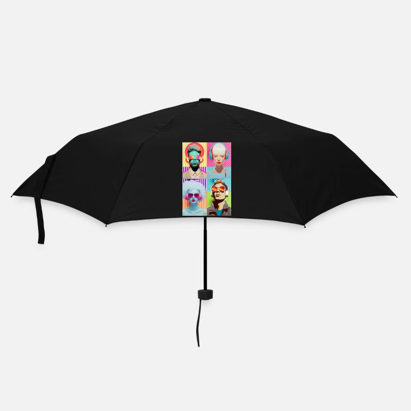 Musik Pop Art - Regenschirm (klein) - Schwarz