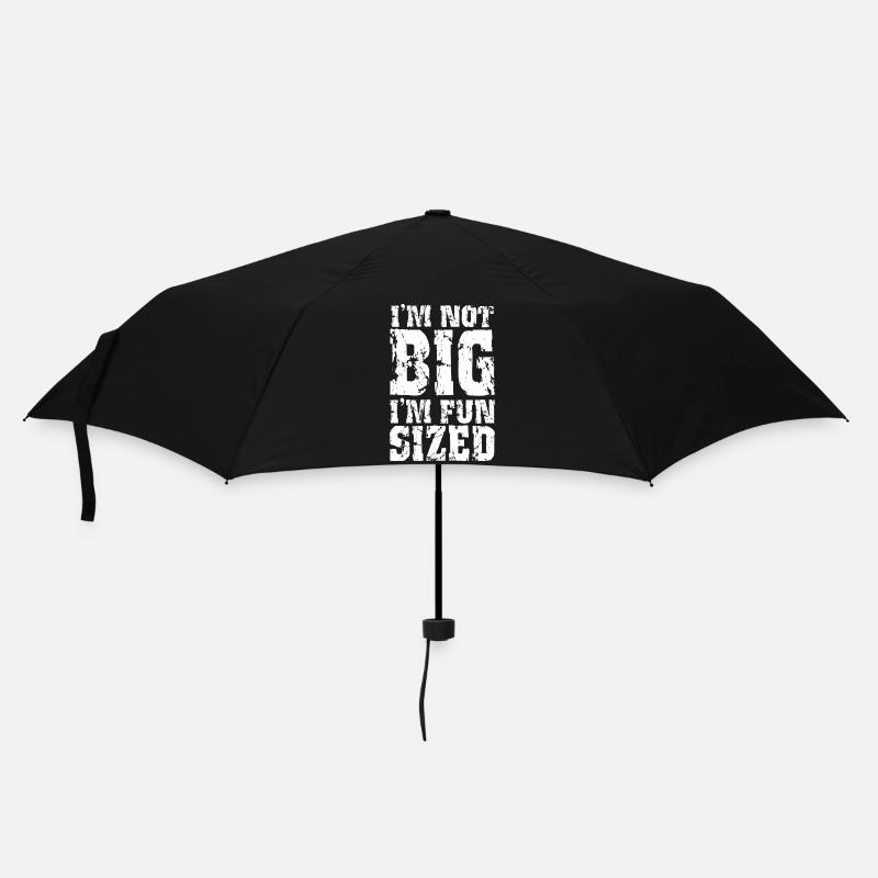 Ich bin nicht groß, ich habe eine lustige Größe - Regenschirm (klein) - Schwarz