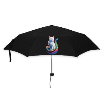 Cute Cat - Umbrella (small) - black - Front