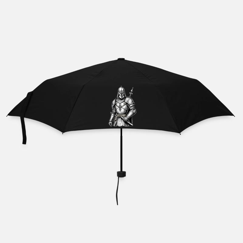 Ritter, Tempelritter, Mittelalter - Regenschirm (klein) - Schwarz
