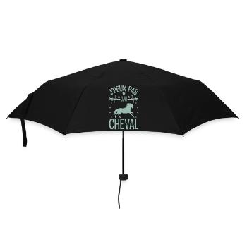 Ich kann kein Pferd haben - Regenschirm (klein) - Schwarz - Vorne