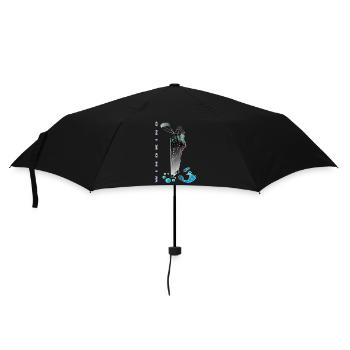 Kitesurfen - Regenschirm (klein) - Schwarz - Vorne