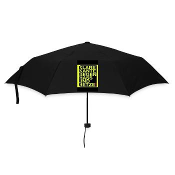 Klare Kante gegen Hass und Hetze! - Regenschirm (klein) - Schwarz - Vorne