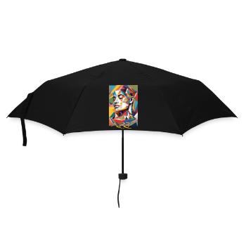 Art du visage moderne - Parapluie standard - noir - Devant
