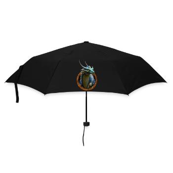 Drache - Regenschirm (klein) - Schwarz - Vorne