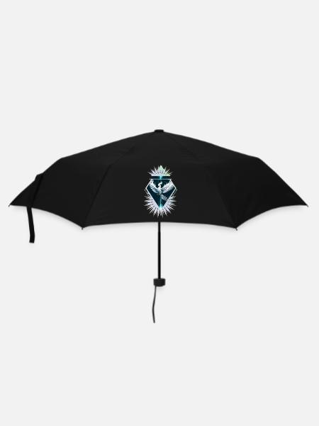 Wunderbarer weißer Fantasy-Phönix. - Regenschirm (klein) - Schwarz
